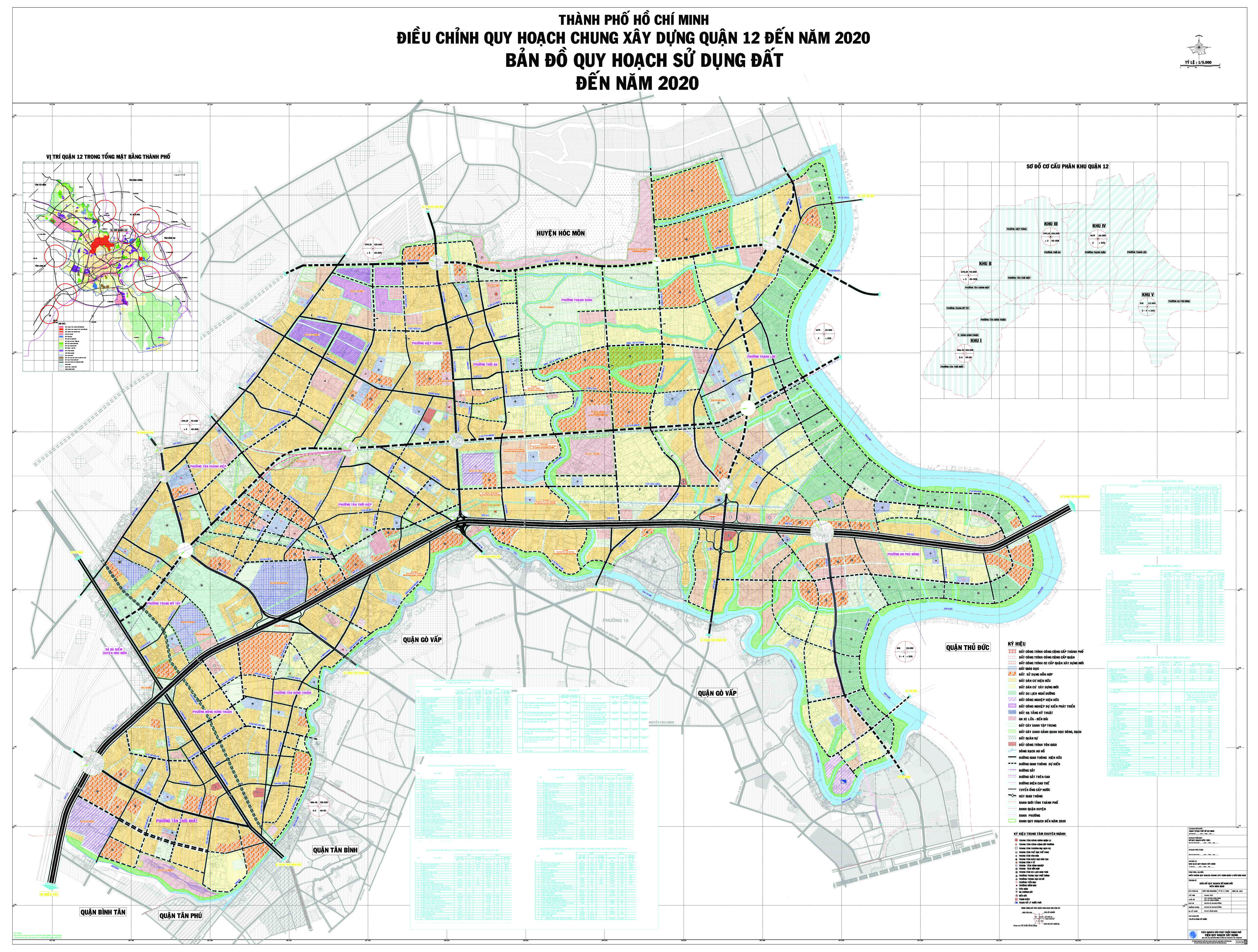 Bản đồ định hướng phát triển không gian Quận Tân Phú đến năm 2030