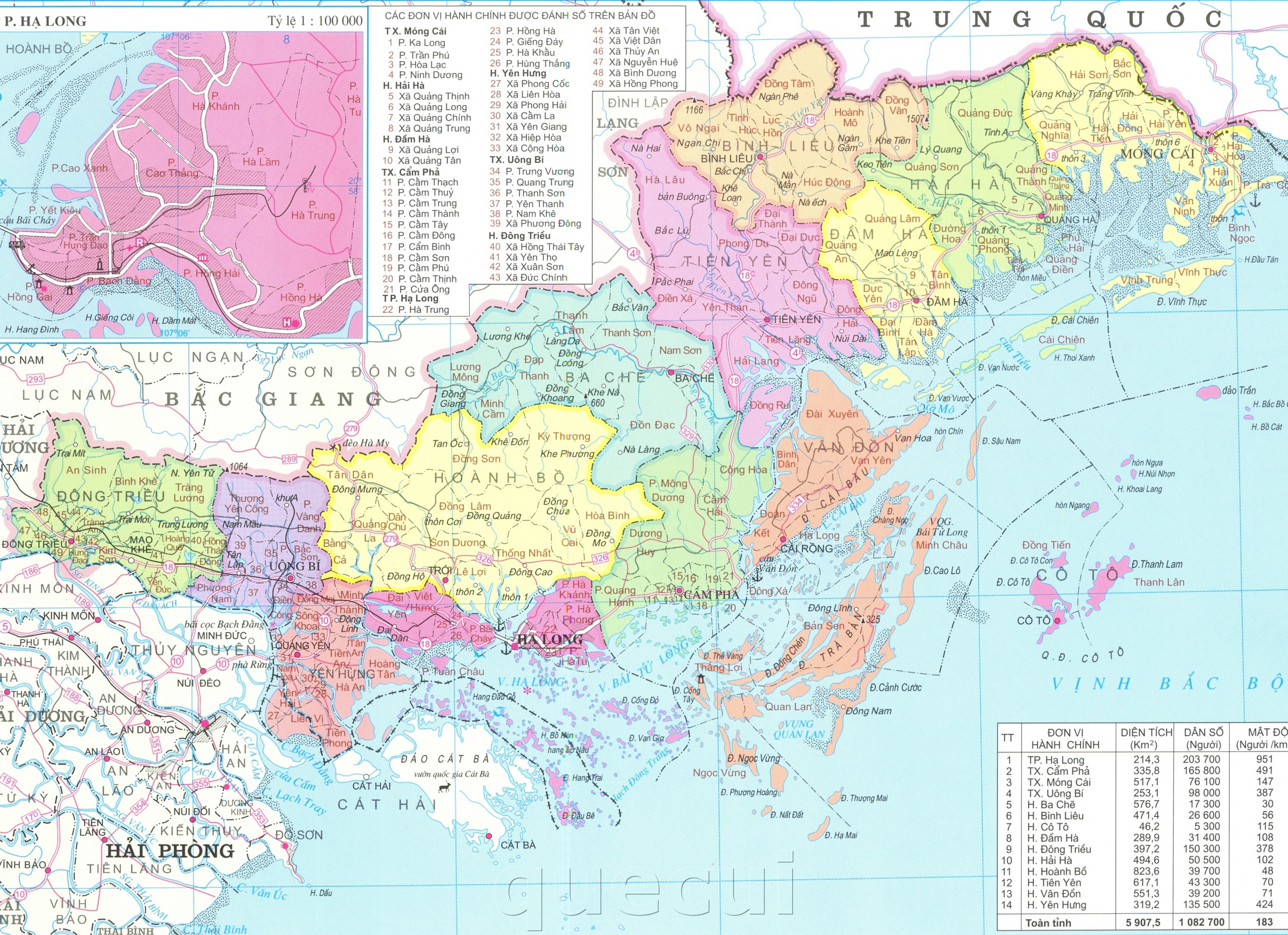Bản đồ quy hoạch toản tỉnh Quảng Ninh