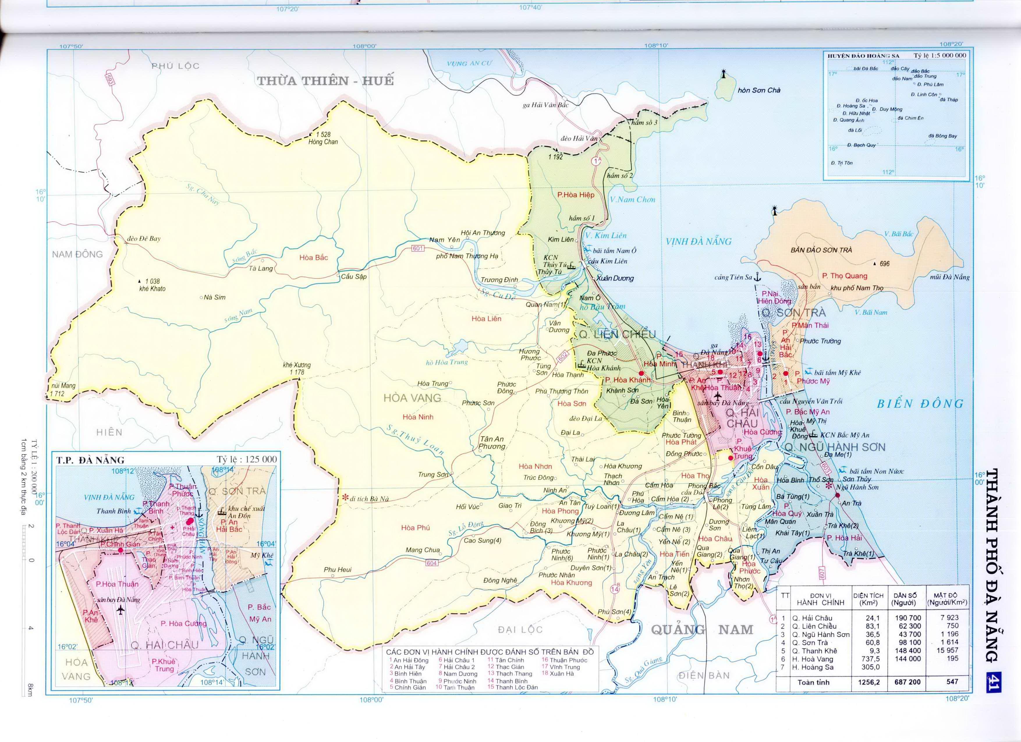 Bản đồ Hành Chính Thành Phố Đà Nẵng Khổ Lớn Năm 2021