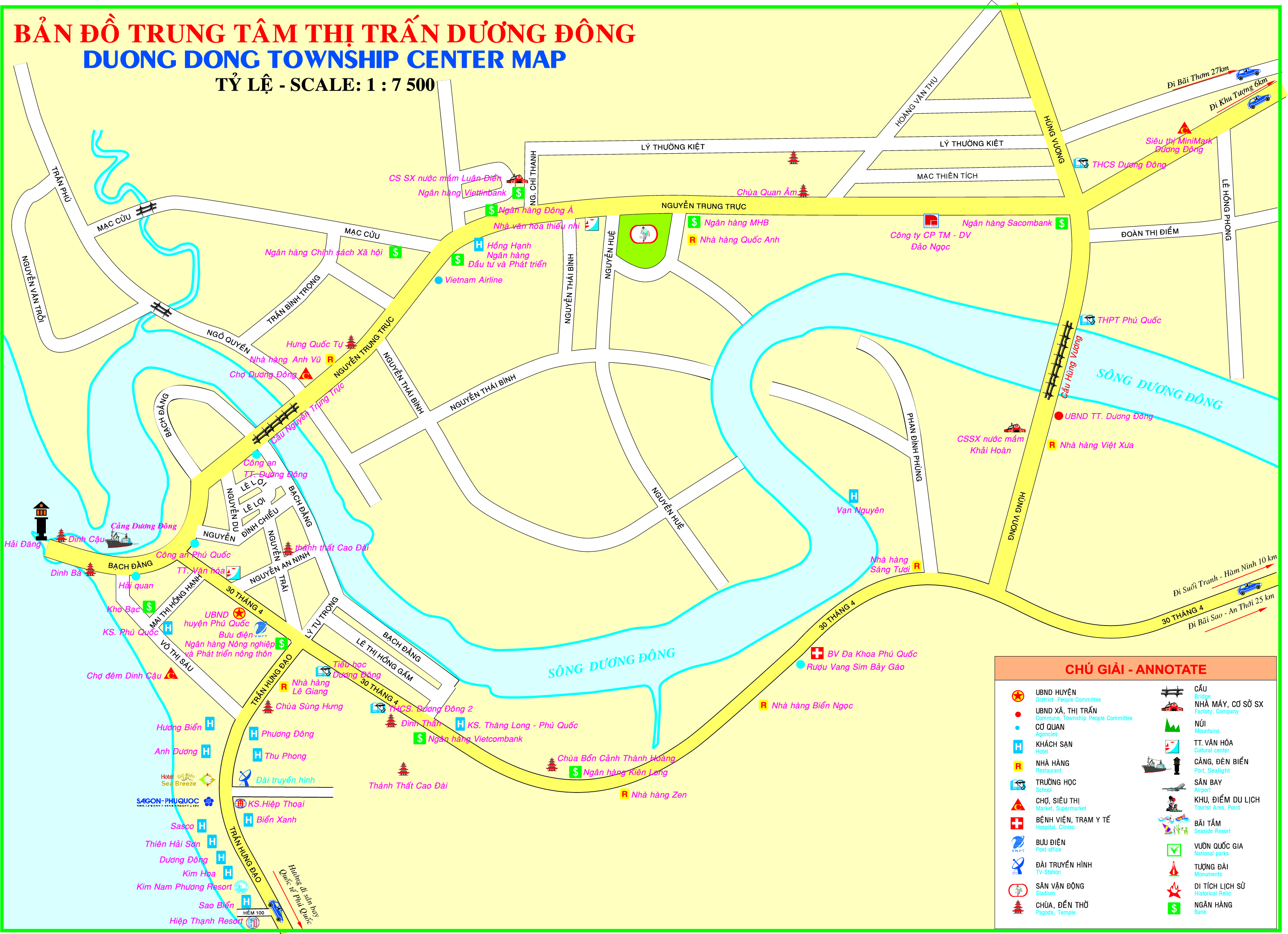 Bản đồ câu cá, lặn ngắm san hô Phú Quốc