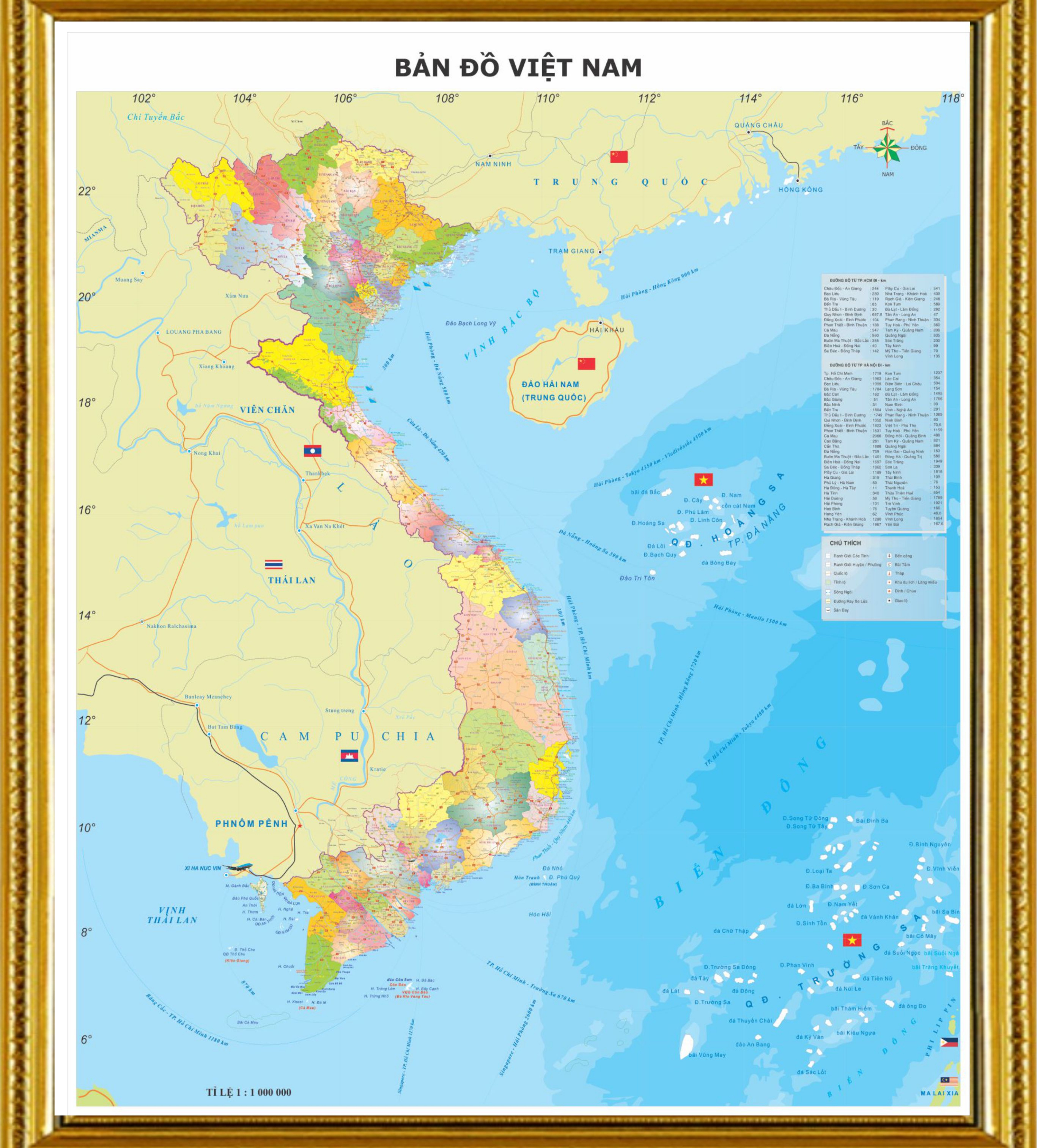 Bản đồ Hành chính các tỉnh Việt Nam khổ lớn phóng to mới nhất 2023