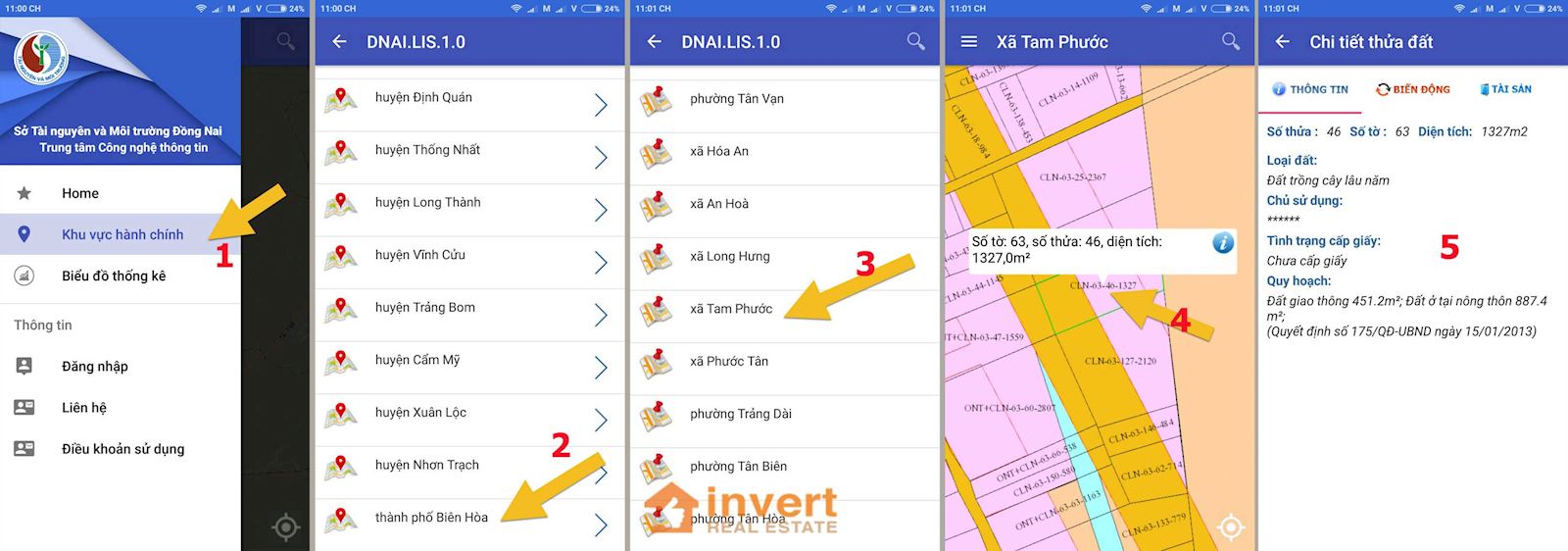 Phần mềm Dnai.lis tìm quy hoạch đất