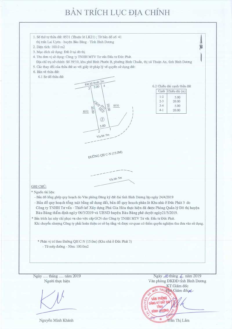 Trích lục Đức Phát 3 Lien khu 21