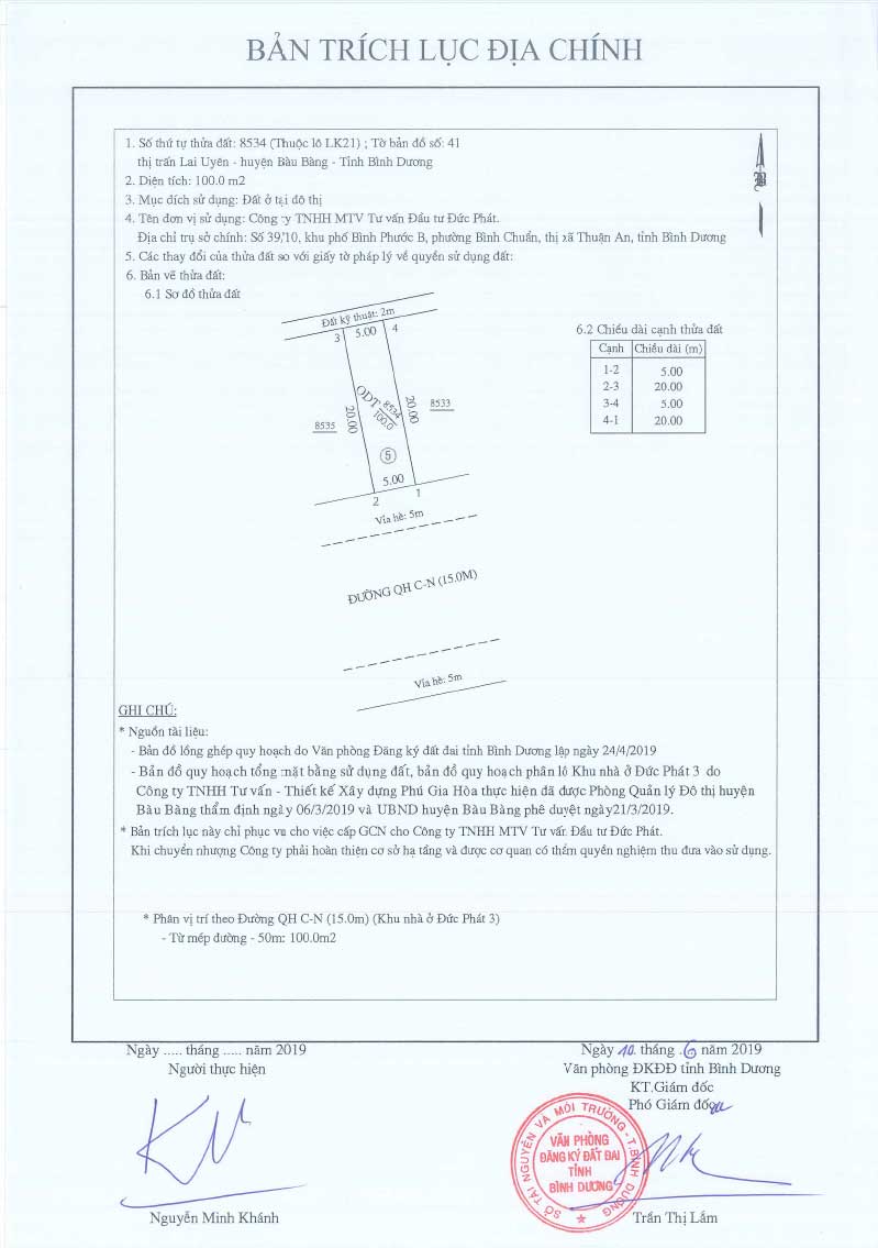 Trích lục Đức Phát 3 Lien khu 21