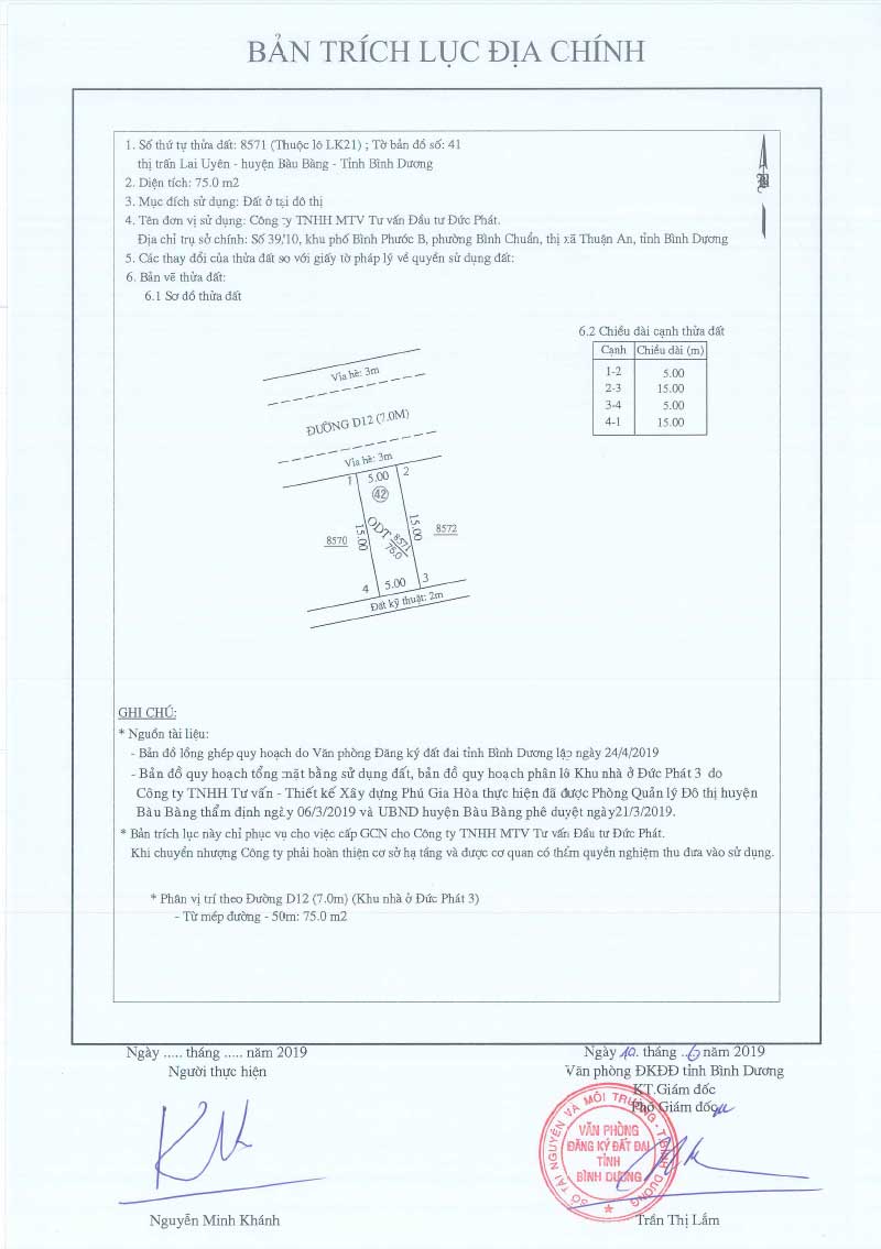 Trích lục Đức Phát 3 Lien khu 21