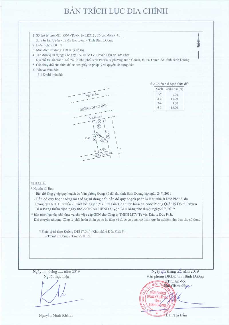 Trích lục Đức Phát 3 Lien khu 21