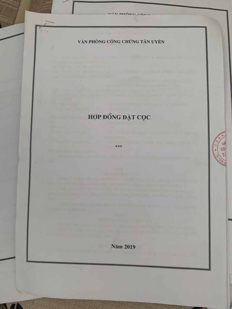 Hợp đồng cọc Thành Phát City 1
