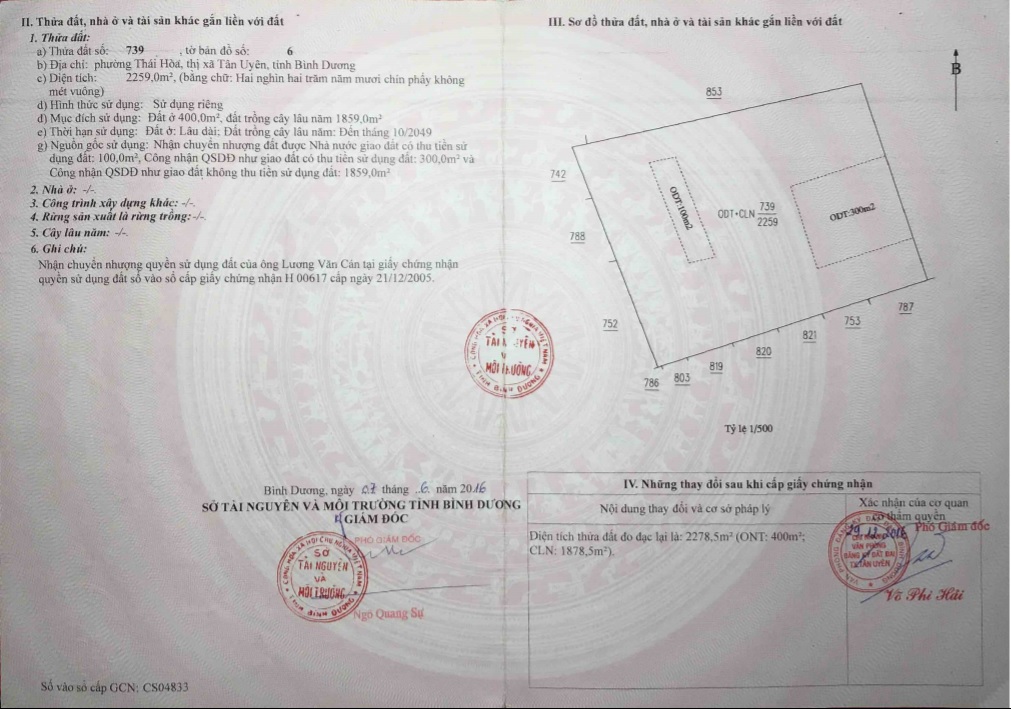Sổ đỏ đất lớn tại phường Thái Hòa