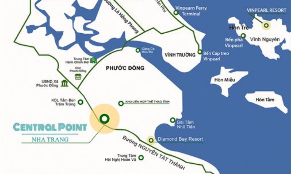 Vị trí dự án nhà phố Central Point Nha Trang