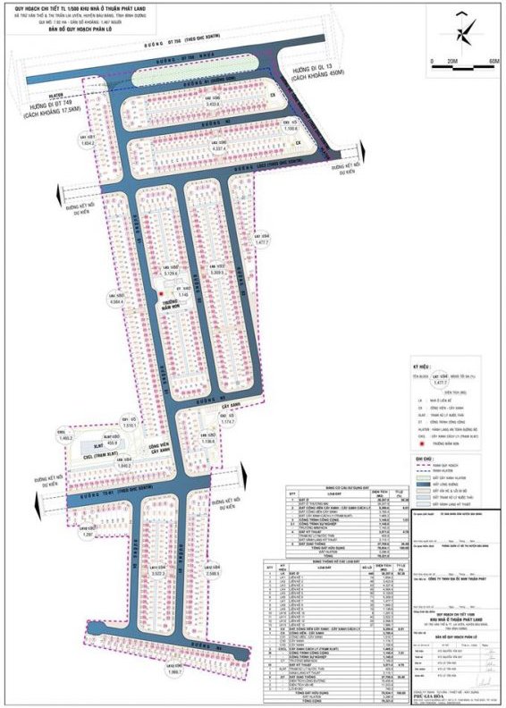 Mặt bằng khu dân cư Thuận Phát Land Bàu Bàng