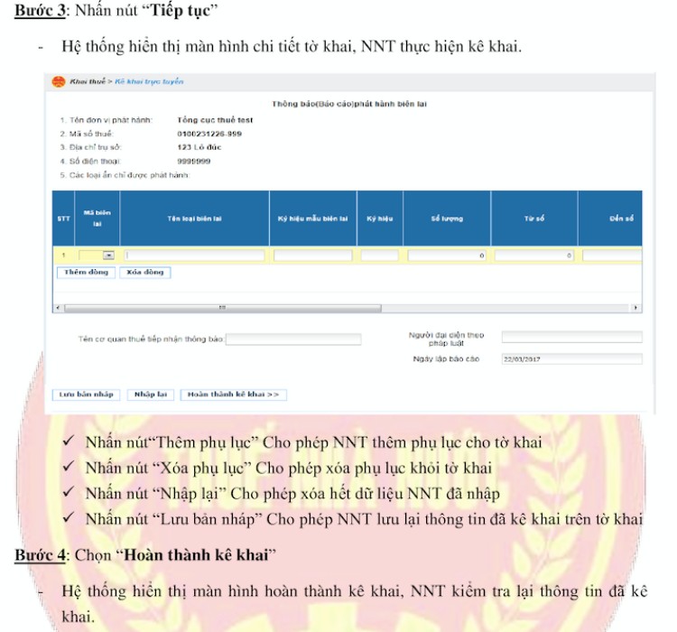 Cách Kê khai trực tuyến
