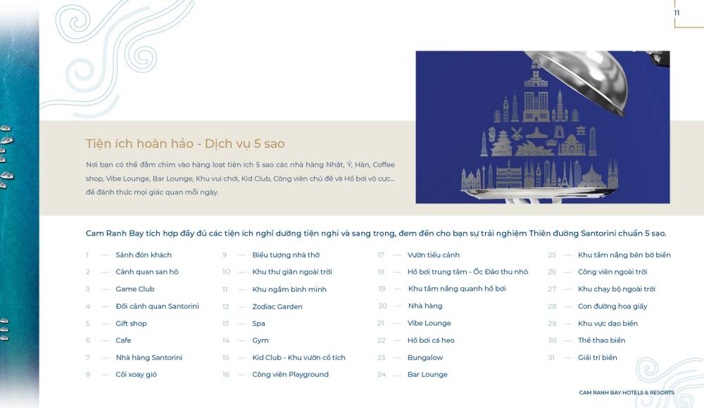 Tiện ích dự án căn hộ Condotel Cam Ranh Bay Khánh Hoà