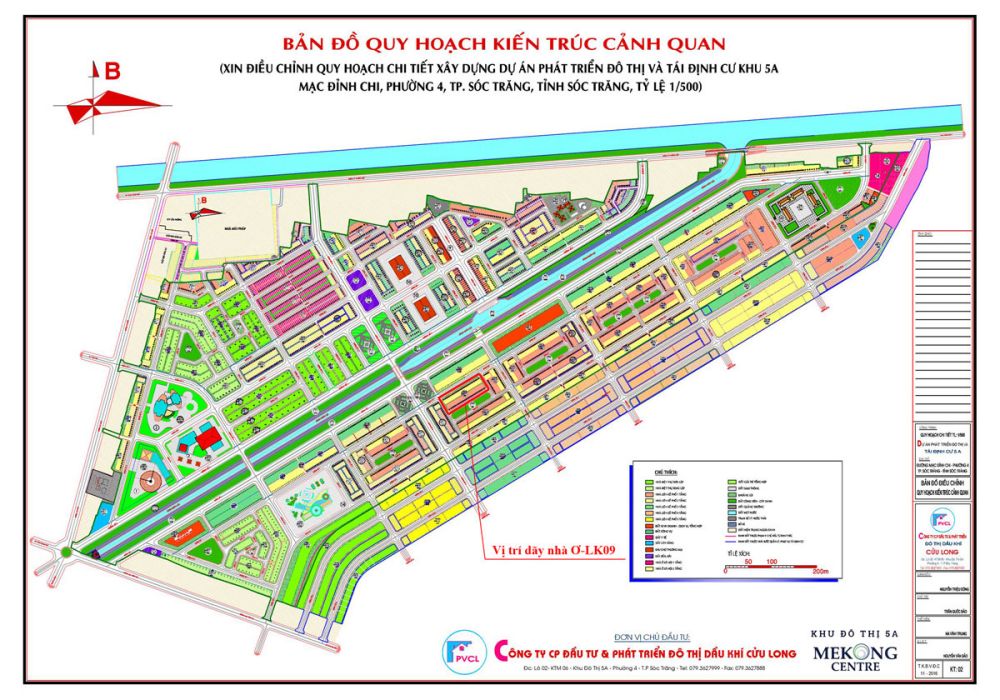 Mặt bằng phân lô dự án khu đô thị Mekong Centre Sóc Trăng 