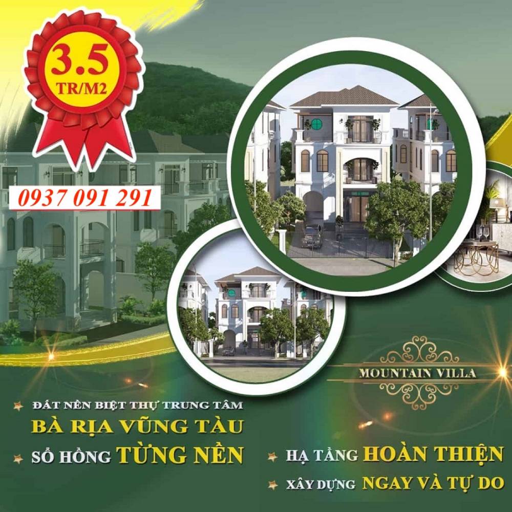 Tổng quan dự án đất nền biệt thự Mountain Villa Bà Rịa