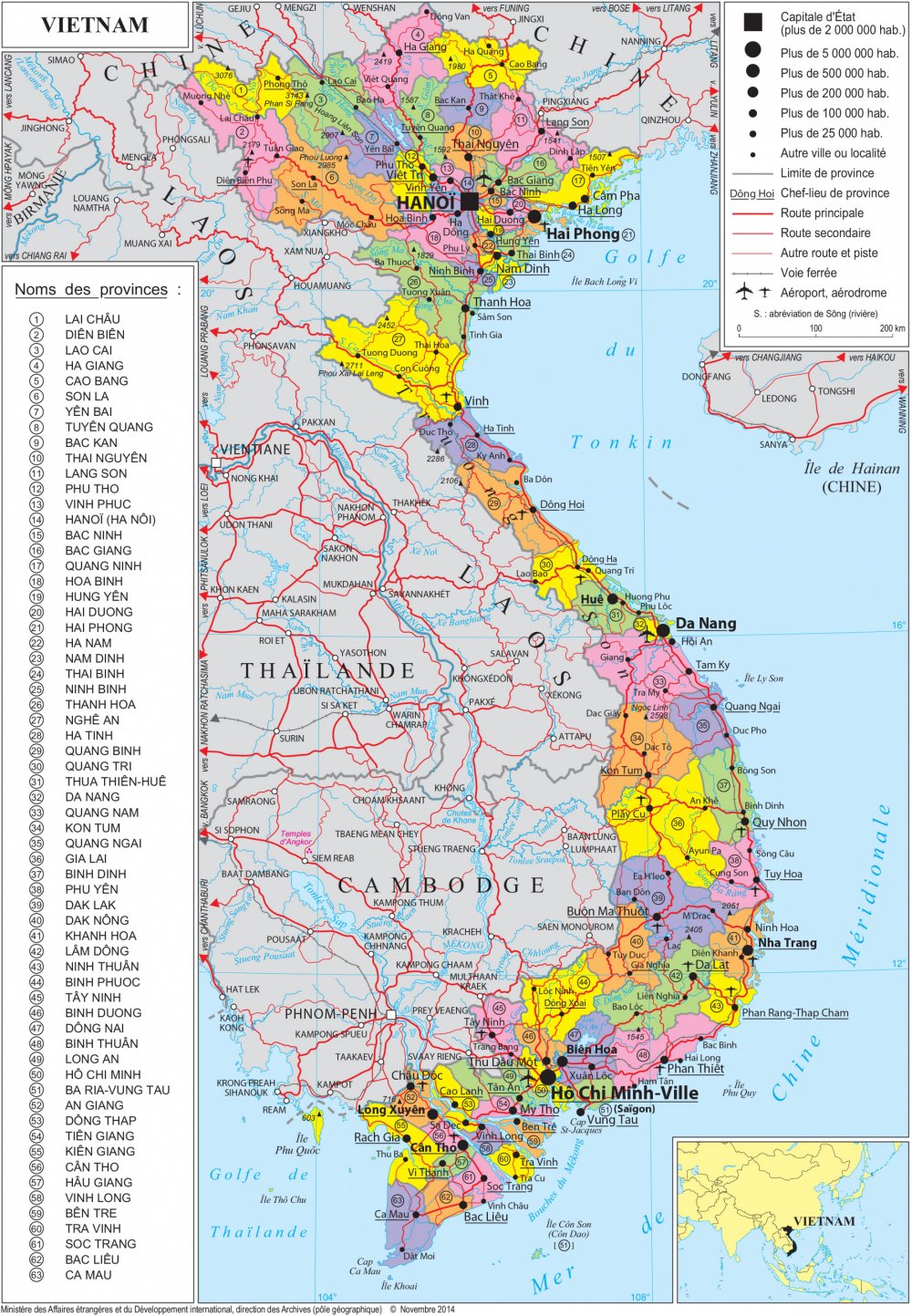 Bản đồ hành chính 63 tỉnh thành Việt Nam mới nhất năm 2022 (Hình ảnh bản quyền của Công ty Tư vấn Invert Việt Nam, bạn có thể lấy ảnh này về website nhưng phải dẫn nguồn)