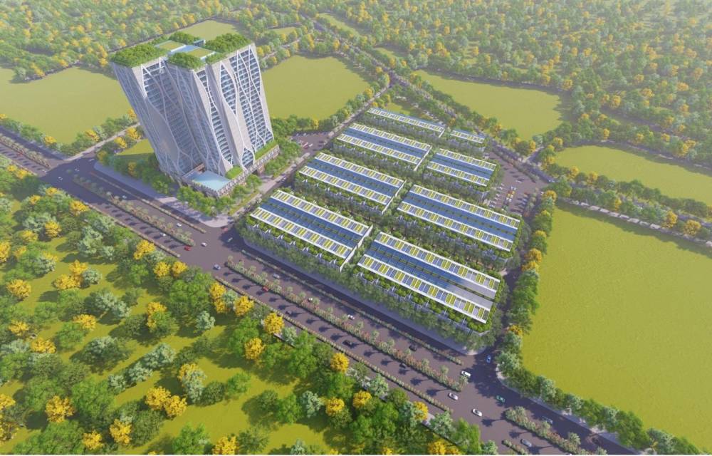 Chụp trên cao dự án Apec Diamond Park Lạng Sơn 