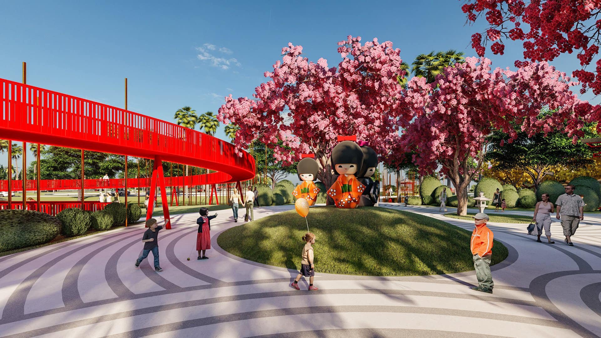 Công viên trang trí đẹp mắt