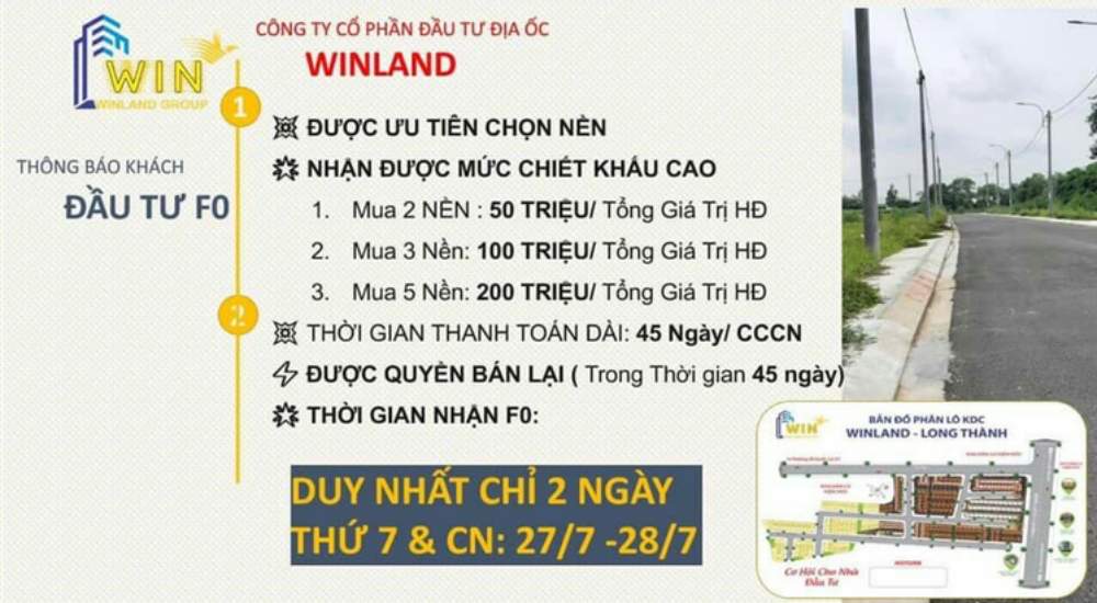 Chương trình dự án Winland Long Thành