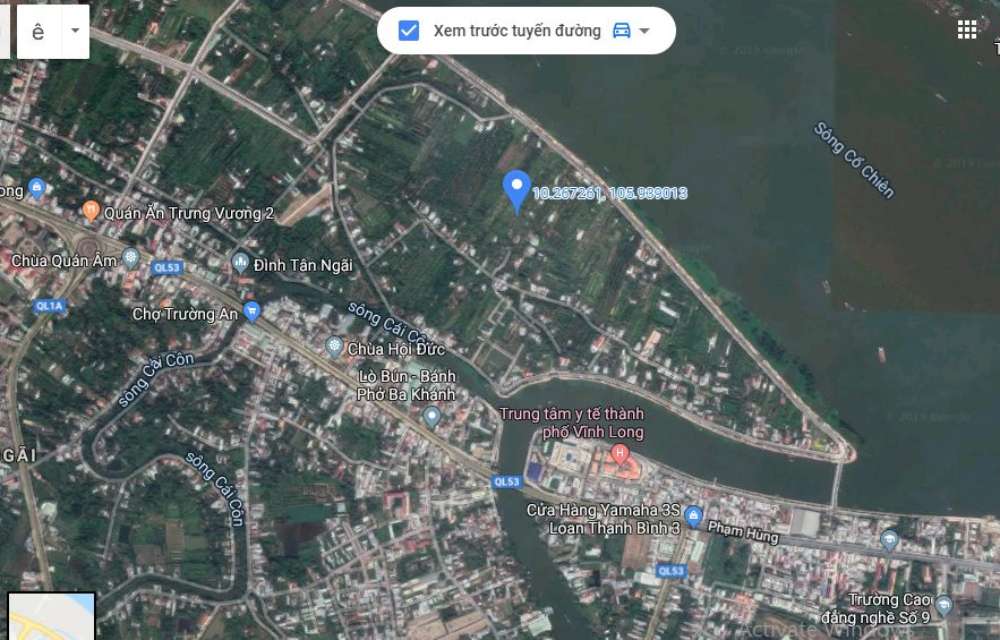 Dự án Trường An Riverside trên Google Map