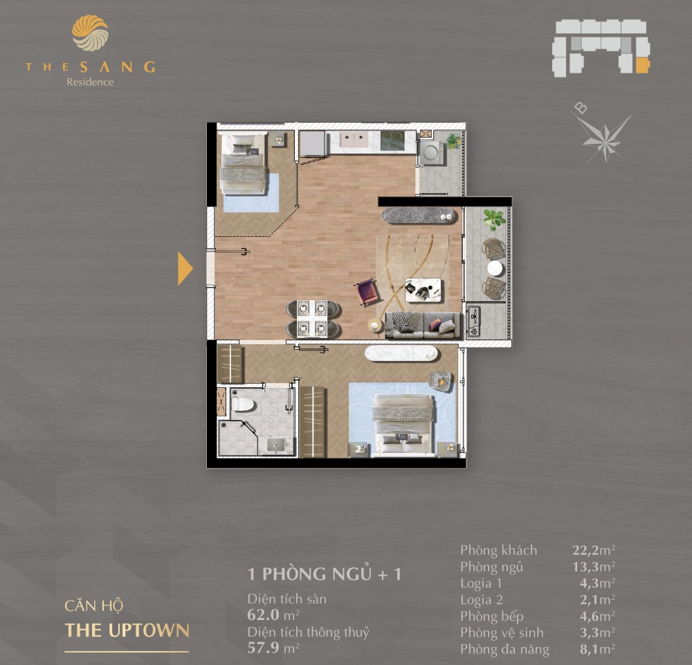 Mẫu thiết kế 25 căn The Uptown