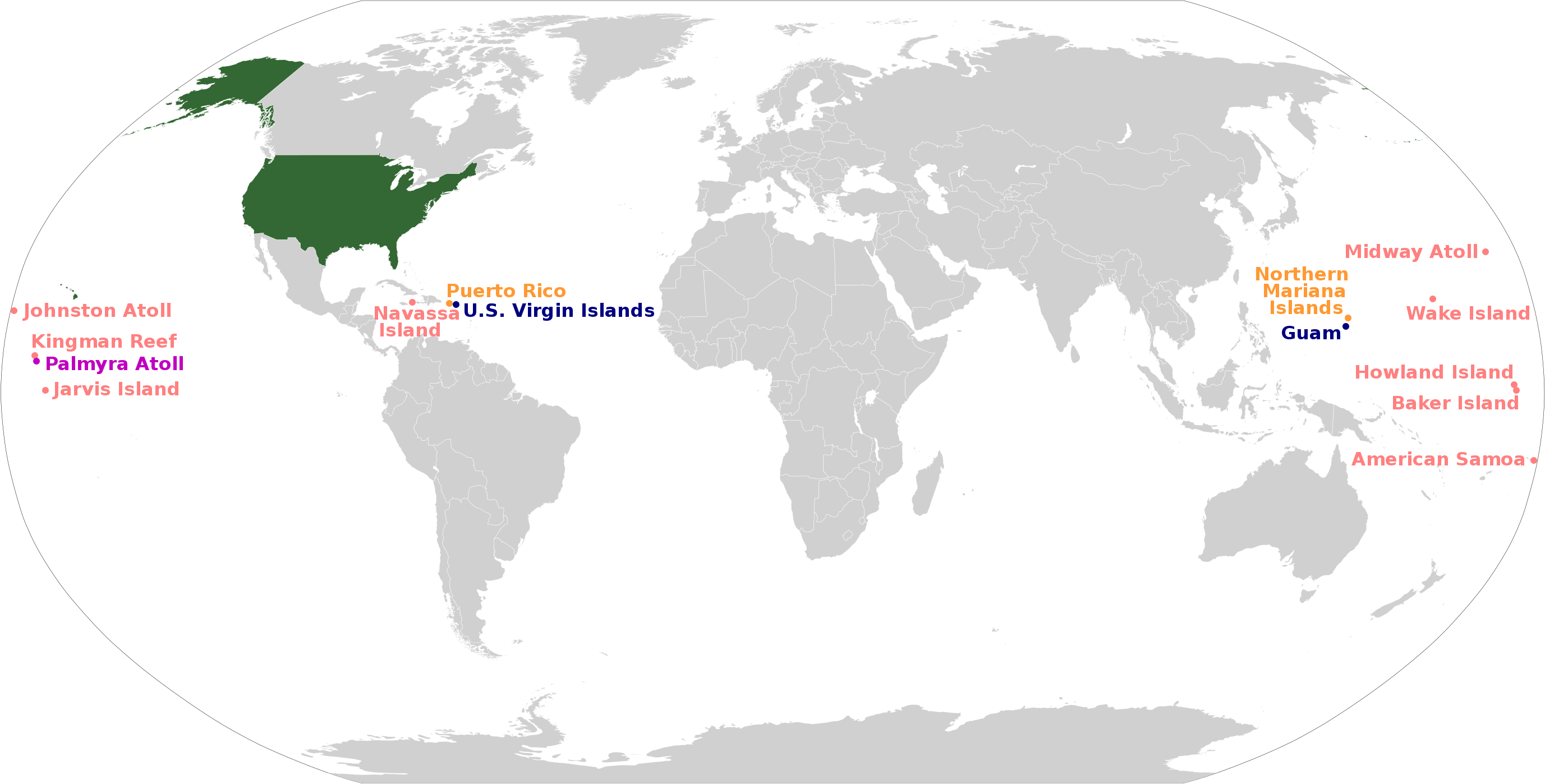 Bản đồ vị trí nước mỹ ở trên bản đồ thế giới