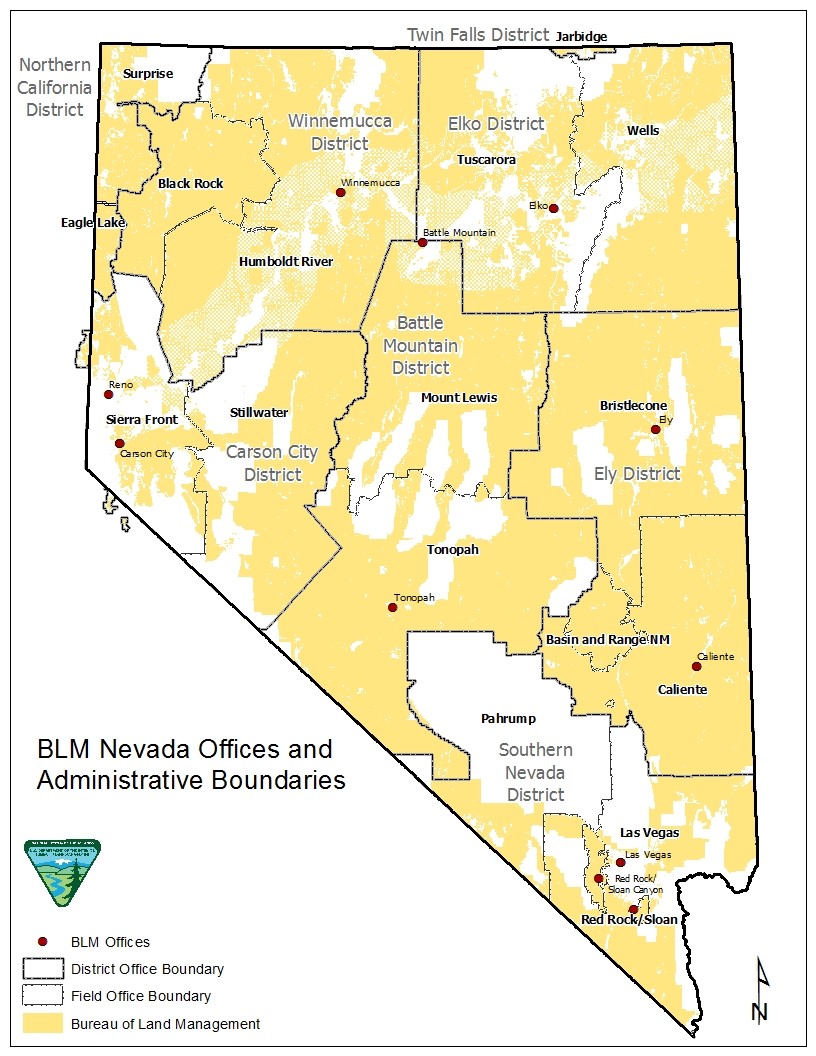 Bản đồ tiểu bang Nevada của Hoa Kỳ năm 2022