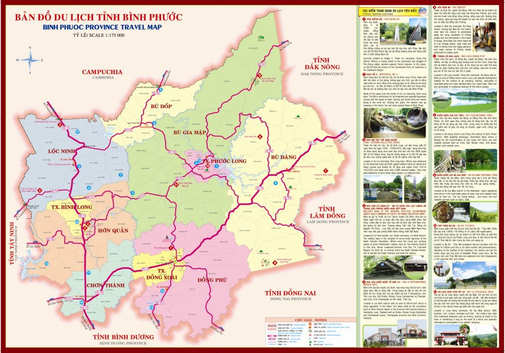 Bản đồ du lịch tỉnh Bình Phước Trang 1