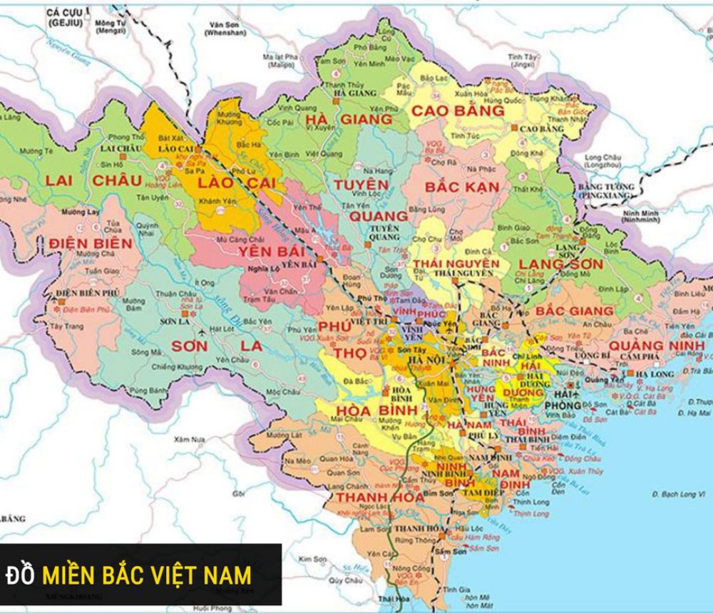 Bản đồ Việt Nam bằng Tiếng Anh chi tiết các hòn đảo