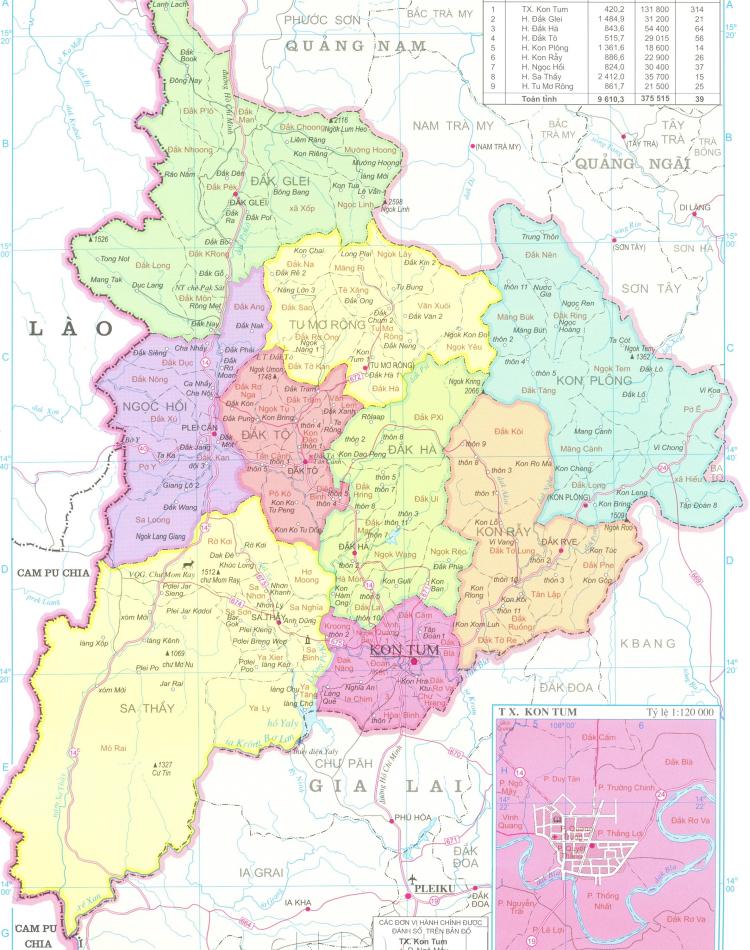 Bản đồ Kon Tum