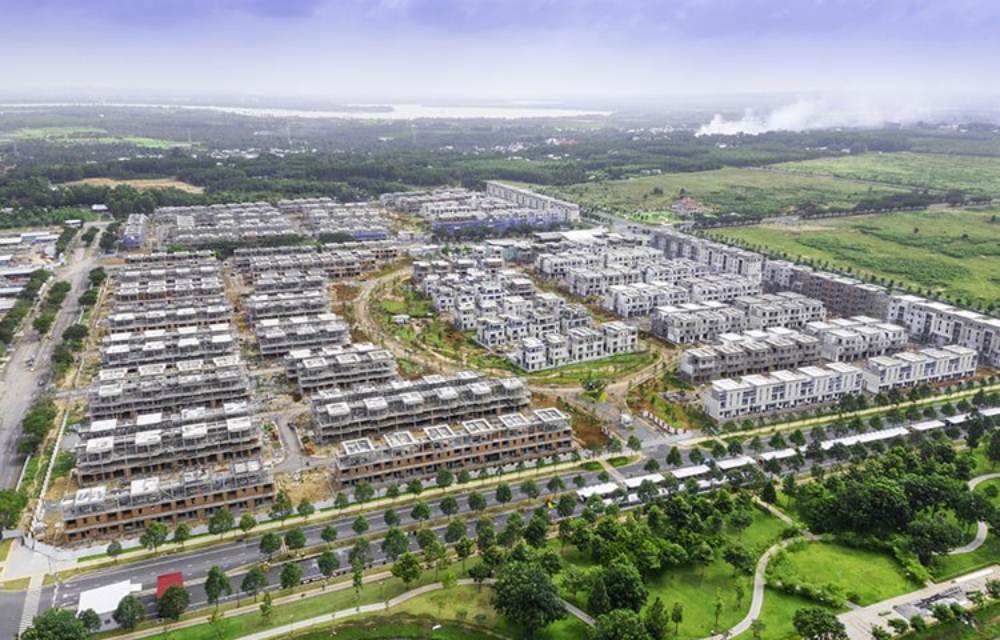 Tổng cảnh tiến độ triển khai phần kết cấu dự án SwanPark