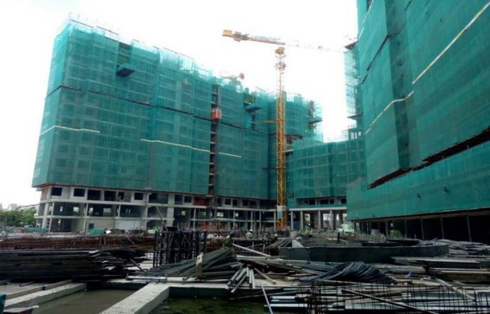 Cất nóc block C và D dự án Safira Khang Điền