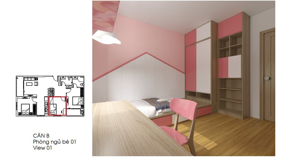 Mẫu căn B Phòng ngủ bé 01 View 01 