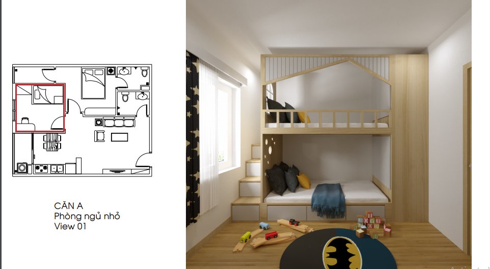 Mẫu căn A Phòng ngủ nhỏ View 01 