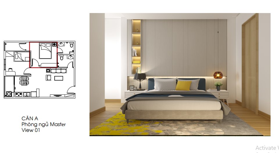 Mẫu căn A Phòng khách  Master View 01 