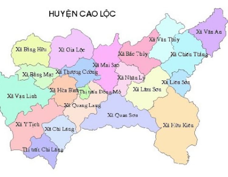 Bản đồ Lạng Sơn Khổ Lớn Phong To Chi Tiết