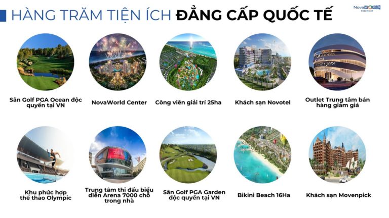 Tiện ích đẳng cấp quốc tế có tại Novaworld Phan Thiết