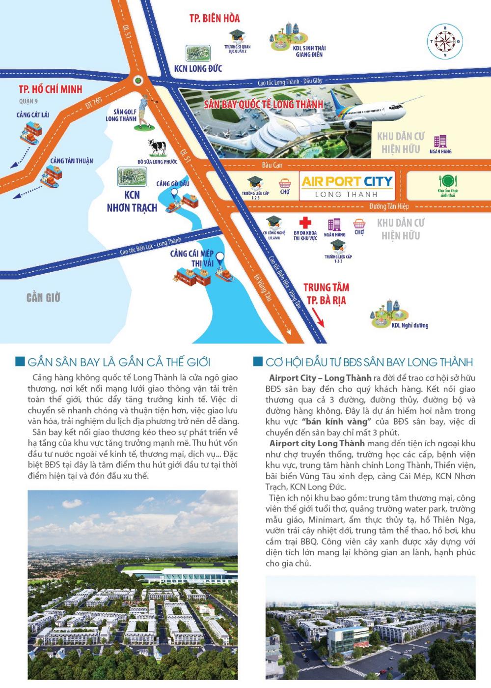 Vị trí dự án Long Thành Airport City nằm trong tam giác vàng Phía Nam