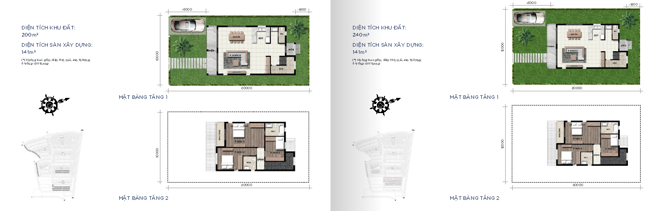 Biệt thự song lập 8x20m2 và 10x20m2 Novaworld Phan Thiết