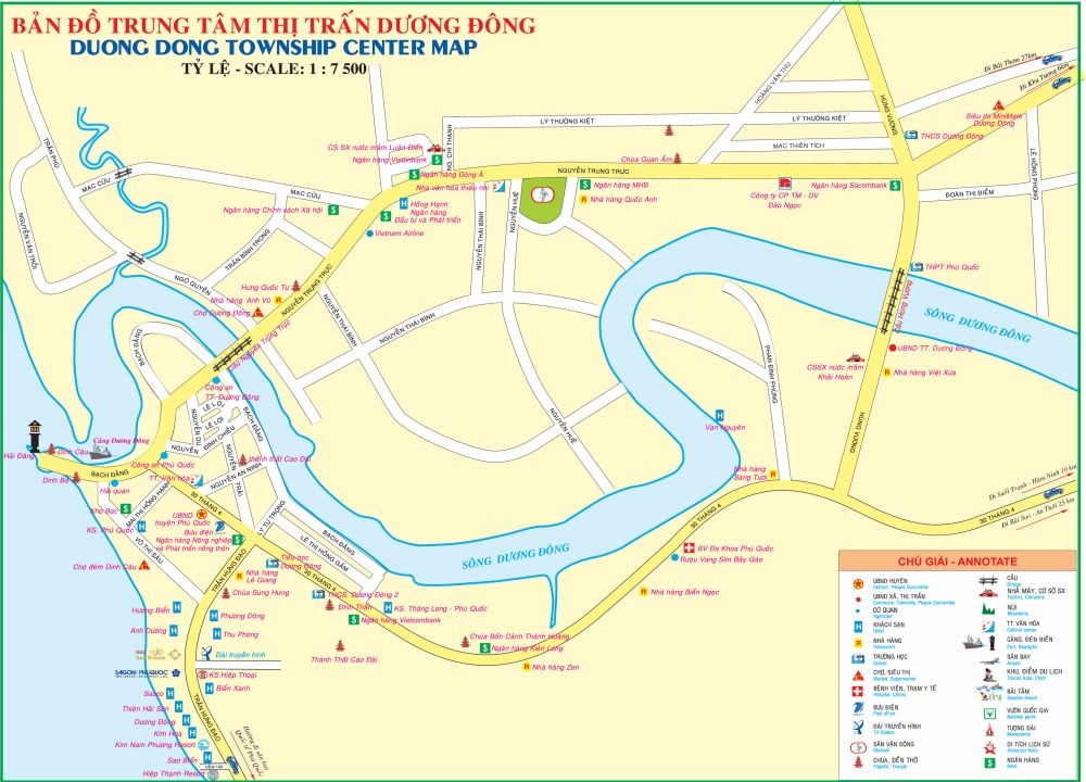 Bản đồ Thành phố Dương Đông tại Phú Quốc