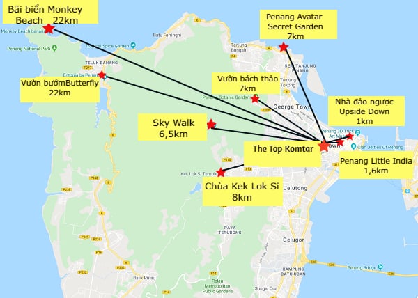Bản đồ Penang Malaysia