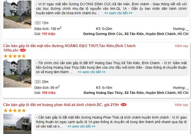 Cùng một hình ảnh sản phảm nhưng lại 02 tin đăng khác nhau