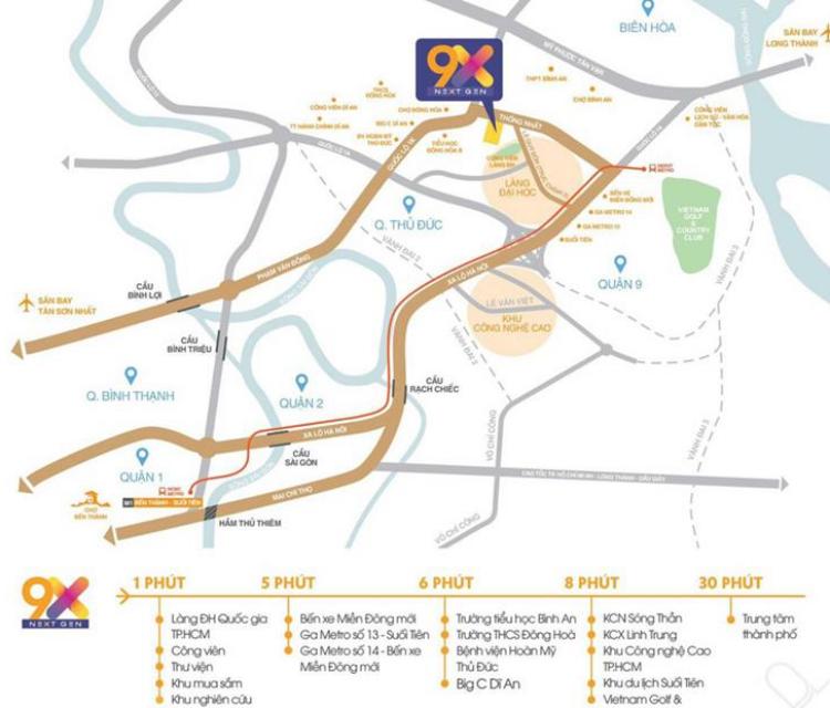 Vị trí dự án căn hộ 9X Next Gen