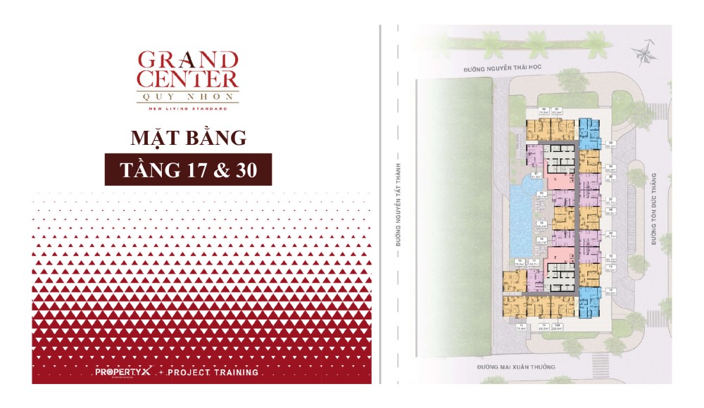 Mặt bằng tầng 17& 30  tại căn hộ Grand Center Quy Nhơn
