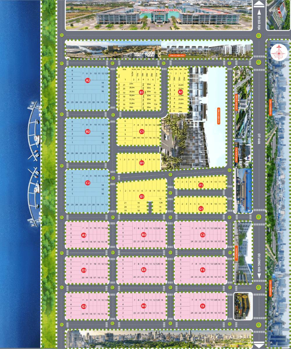 Mặt bằng dự án Bà Rịa Riverside
