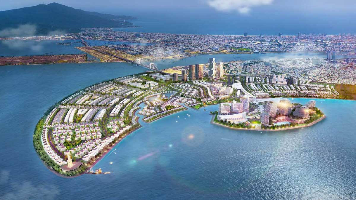 Phối cảnh toàn khu dự án khu đô thị The Sunrise Bay Đà Nẵng
