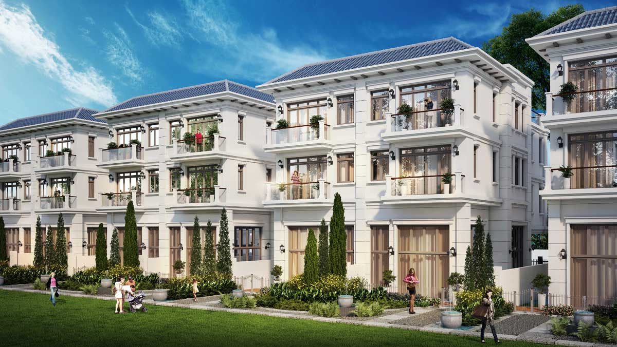 Phối cảnh mẫu biệt thự song lập