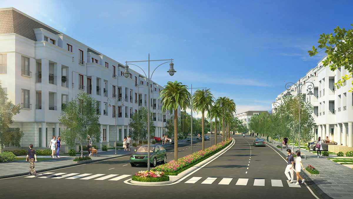 Phối cảnh mẫu shophouse dự án
