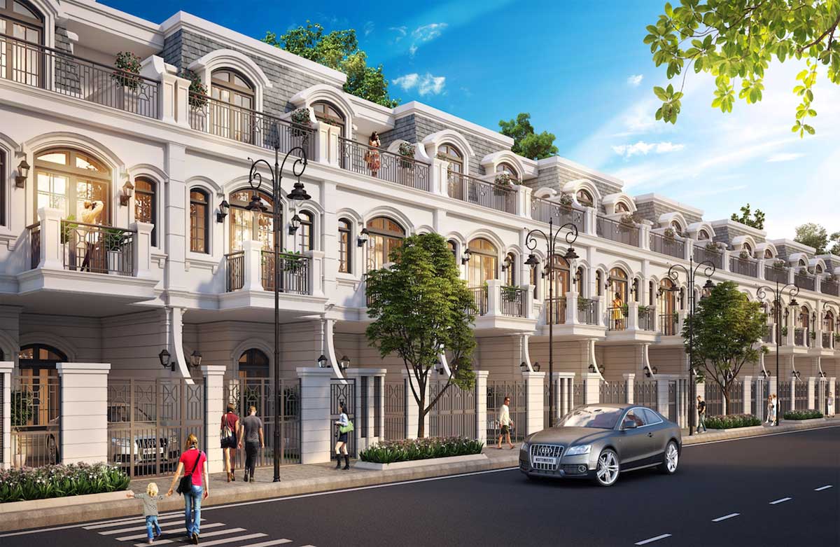 Phối cảnh mẫu nhà phố liền kề