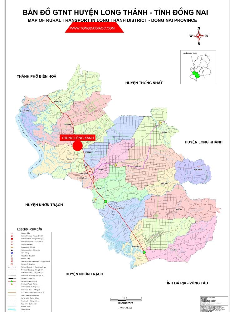 Bản đồ Huyện Long Thành