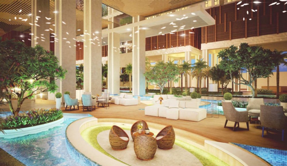 Sảnh đón resort dự án An Gia